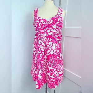 Anthropolgoie Vanessa Virginia Garden Party Mini Dress Womens 8 Pink White